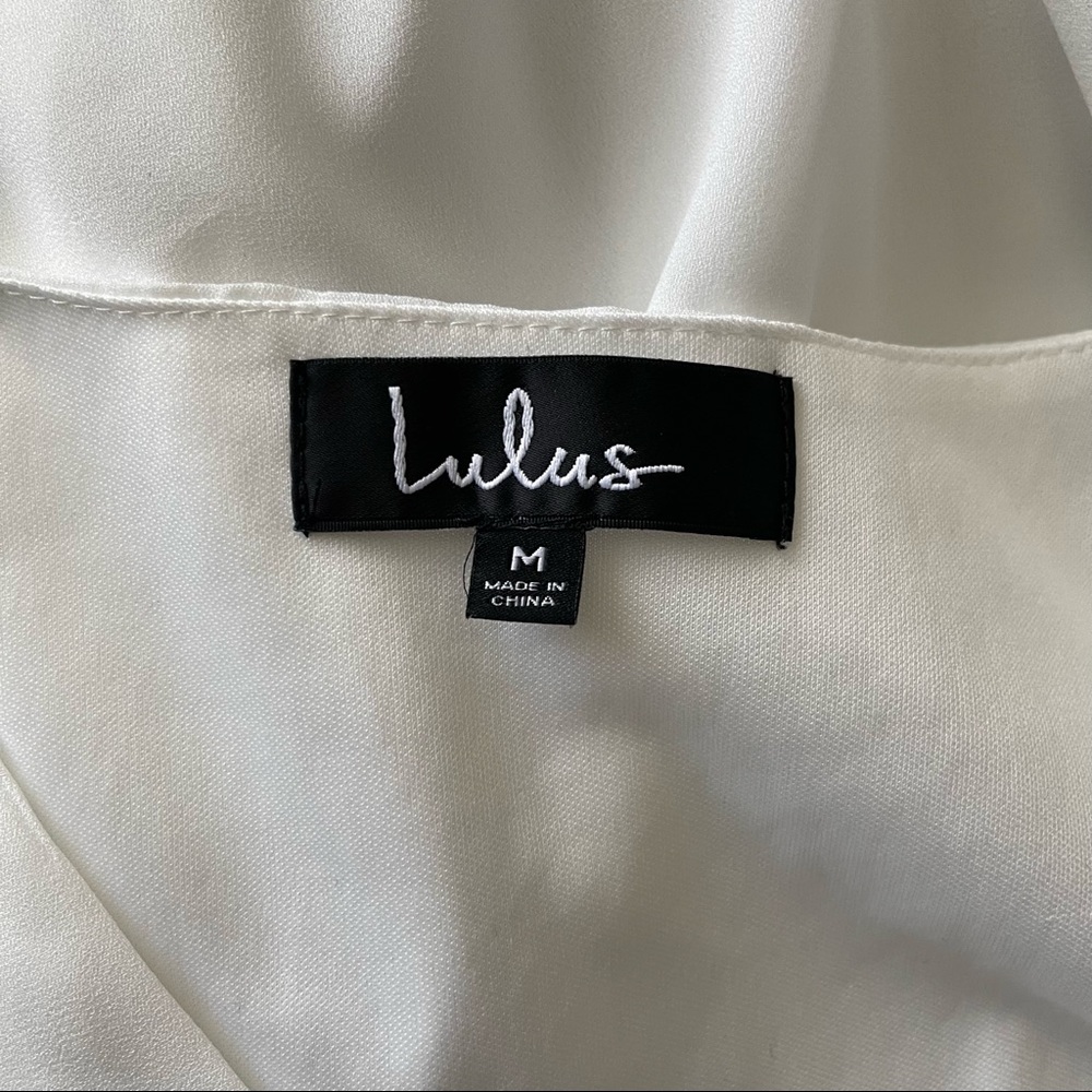 Lulu's White Split Sleeve Blouse - image 4